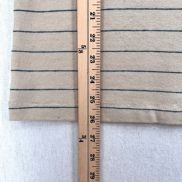 FAHERTY Whisper Organic Cotton Blend Tank Womens L Azure Stripe Tan Navy NEW - Picture 12 of 12